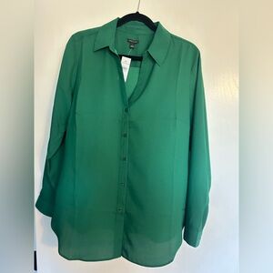 NWT Ann Taylor Green Blouse